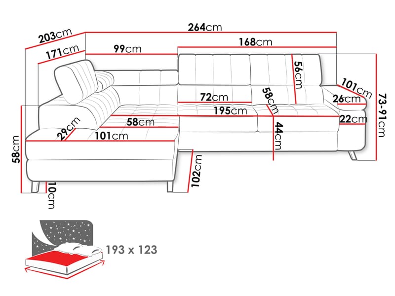 Amshyttan 4-sits Soffa med Schäslong Höger - Möbler - Vardagsrum - Soffor - Hörnsoffor