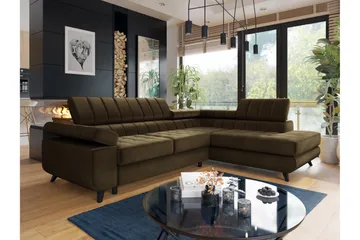 Amshyttan Soffa med Schäslong 3-sits - Brun - Möbler - Vardagsrum - Soffor - Divansoffa & schäslong