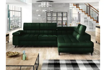 Amshyttan Soffa med Schäslong 3-sits - Grön - Möbler - Vardagsrum - Soffor - Divansoffa & schäslong