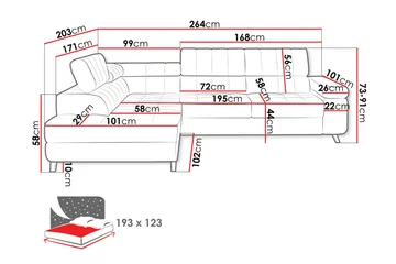 Amshyttan Soffa med Schäslong 3-sits - Vit - Möbler - Vardagsrum - Soffor - Divansoffa & schäslong