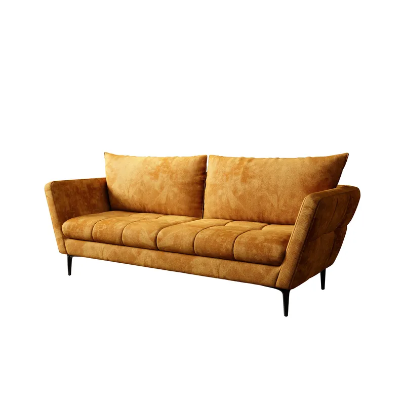 Ancienne 3-sits Soffa, senapsgul