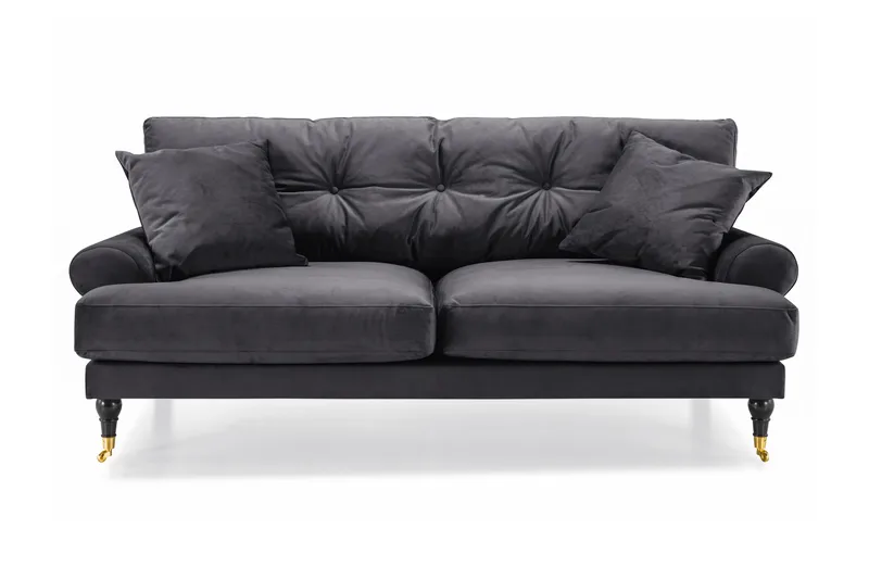 Andrew 2-sits Sammetssoffa - Mörkgrå - Möbler - Vardagsrum - Soffor - 2-sits soffor