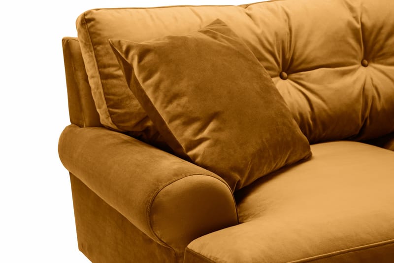 Andrew 2-sits Sammetssoffa - Mörkgul - Möbler - Vardagsrum - Soffor - 2-sits soffor