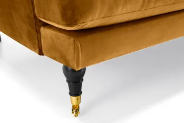 Andrew 2-sits Sammetssoffa - Mörkgul - Möbler - Vardagsrum - Soffor - 2-sits soffor