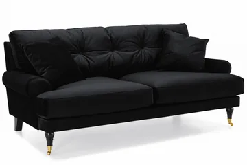 Andrew 2-sits Sammetssoffa - Svart - Möbler - Vardagsrum - Soffor - 2-sits soffor