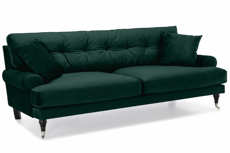Andrew 3-sits Sammetssoffa - Grön - Möbler - Vardagsrum - Soffor - Howardsoffor