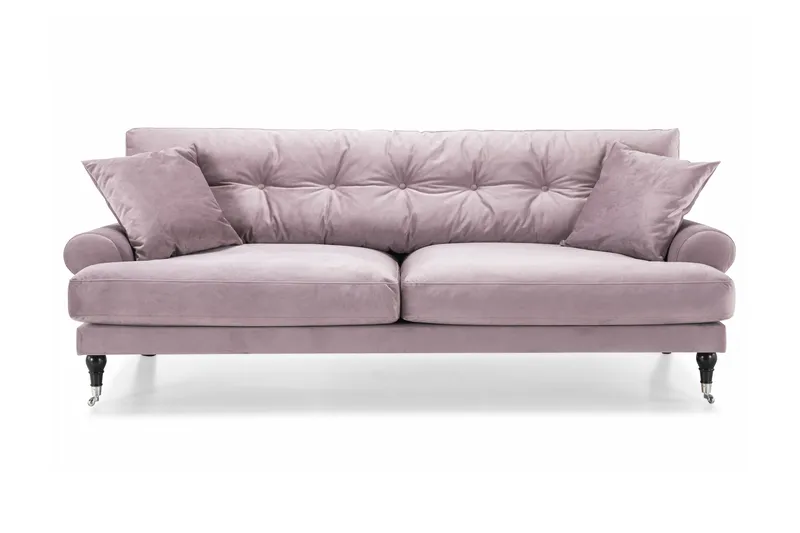 Andrew 3-sits Sammetssoffa - Lila - Möbler - Vardagsrum - Soffor - Howardsoffor