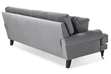 Andrew 3-sits Sammetssoffa - Ljusgrå - Möbler - Vardagsrum - Soffor - Howardsoffor