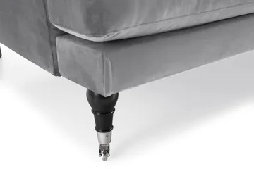 Andrew 3-sits Sammetssoffa - Ljusgrå - Möbler - Vardagsrum - Soffor - Howardsoffor