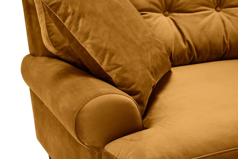 Andrew 3-sits Sammetssoffa - Mörkgul - Möbler - Vardagsrum - Soffor - Howardsoffor