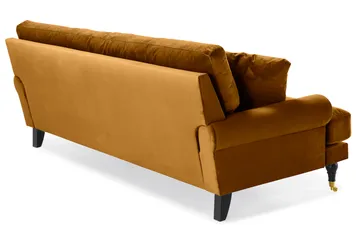 Andrew 3-sits Sammetssoffa - Mörkgul - Möbler - Vardagsrum - Soffor - Howardsoffor