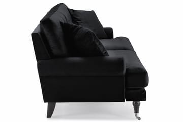 Andrew 3-sits Sammetssoffa - Svart - Möbler - Vardagsrum - Soffor - Howardsoffor