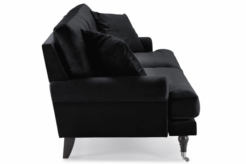 Andrew 3-sits Sammetssoffa - Svart - Möbler - Vardagsrum - Soffor - Howardsoffor
