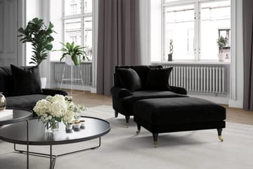Andrew 3-sits Sammetssoffa - Svart - Möbler - Vardagsrum - Soffor - Howardsoffor