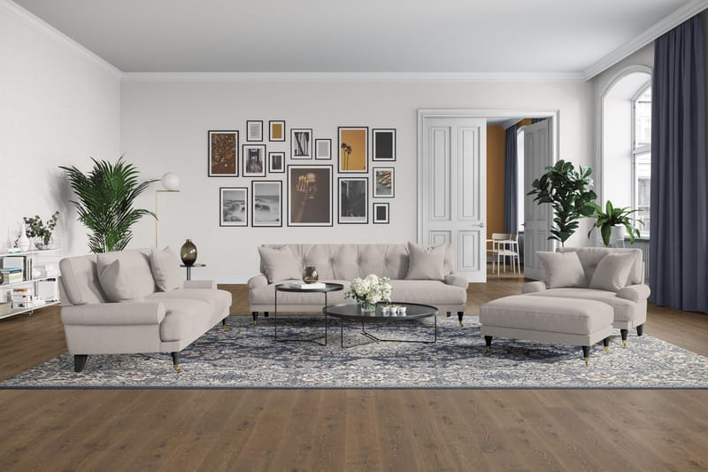 Andrew 3-sits Tygsoffa - Beige - Möbler - Vardagsrum - Soffor - Howardsoffor