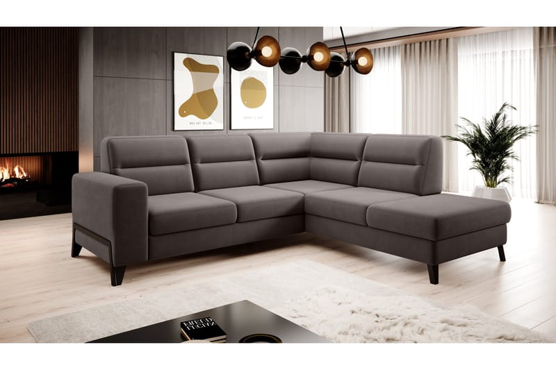 Anglika Soffa m. Schäslong 4-sits, Beige