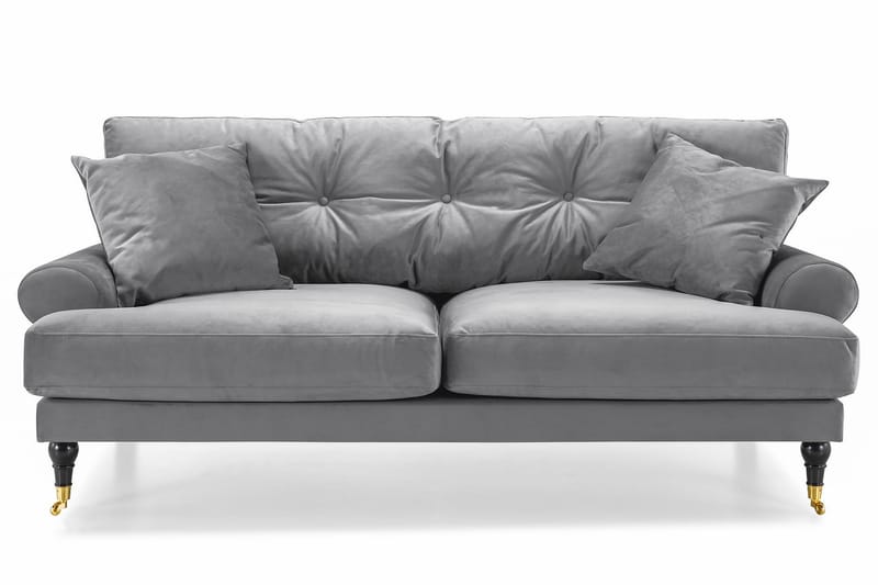 ANTHONY 2-sits Soffa Sammet Beige/Mässing - Skräddarsy färg och tyg - 2-sits soffor ANTHONY 2-sits Soffa Sammet Beige/Mässing - Skräddarsy färg och tyg - 2-sits soffor
