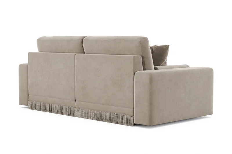 Arken Lyx 3-sits Djup Sammetssoffa - Beige - Möbler - Vardagsrum - Soffor - Sammetssoffor