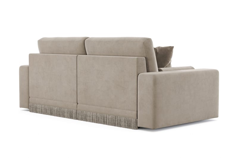 Arken Lyx 3-sits Djup Sammetssoffa - Beige - Möbler - Vardagsrum - Soffor - Sammetssoffor
