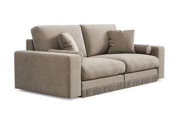 Arken Lyx 3-sits Djup Sammetssoffa - Beige - Möbler - Vardagsrum - Soffor - Sammetssoffor