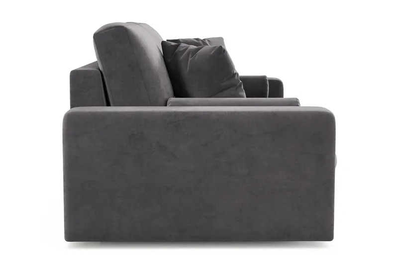 Arken Lyx 3-sits Djup Sammetssoffa - Mörkgrå - Möbler - Vardagsrum - Soffor - Sammetssoffor