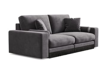 Arken Lyx 3-sits Djup Sammetssoffa - Mörkgrå - Möbler - Vardagsrum - Soffor - 3-sits soffor