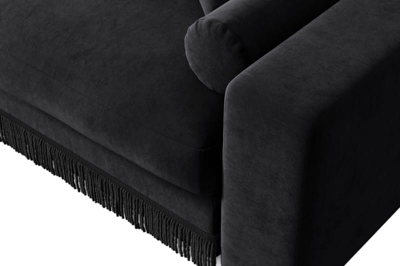 Arken Lyx 3-sits Djup Sammetssoffa - Svart - Möbler - Vardagsrum - Soffor - Sammetssoffor