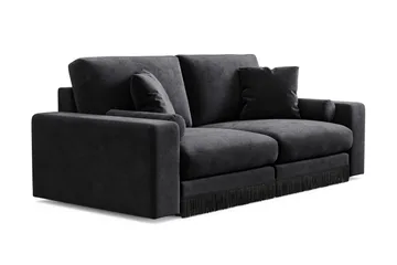 Arken Lyx 3-sits Djup Sammetssoffa - Svart - Möbler - Vardagsrum - Soffor - Sammetssoffor