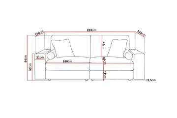 Arken Lyx 3-sits Djup Soffa i Manchester - Beige - Möbler - Vardagsrum - Soffor - 3-sits soffor