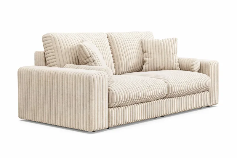 Arken Lyx 3-sits Djup Soffa i Manchester - Beige - Möbler - Vardagsrum - Soffor - 3-sits soffor