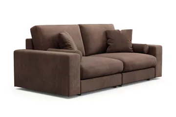 Arken Lyx 3-sits Djup Soffa i Manchester - Brun - Möbler - Vardagsrum - Soffor - 3-sits soffor