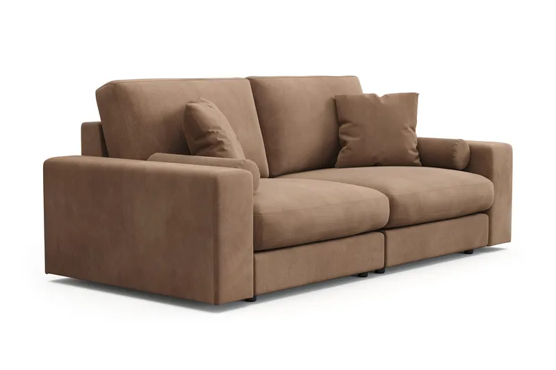 Arken Lyx 3-sits Djup Soffa i Manchester - Brun - Möbler - Vardagsrum - Soffor - 3-sits soffor