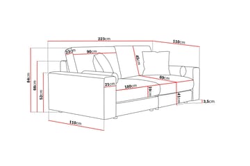 Arken Lyx 3-sits Djup Soffa i Manchester - Greige - Möbler - Vardagsrum - Soffor - 3-sits soffor
