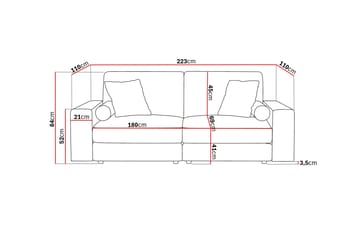 Arken Lyx 3-sits Djup Soffa i Manchester - Greige - Möbler - Vardagsrum - Soffor - 3-sits soffor