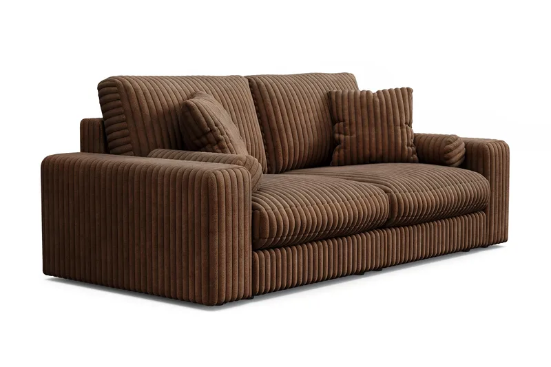 Arken Lyx 3-sits Djup Soffa i Manchester - Mörkbrun - Möbler - Vardagsrum - Soffor - 3-sits soffor