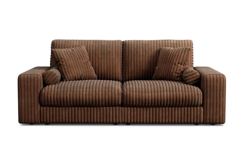 Arken Lyx 3-sits Djup Soffa i Manchester - Mörkbrun - Möbler - Vardagsrum - Soffor - 3-sits soffor