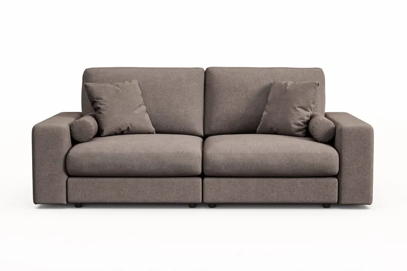 Arken Lyx 3-sits Djup Soffa i Tyg - Brun - Möbler - Vardagsrum - Soffor - 3-sits soffor