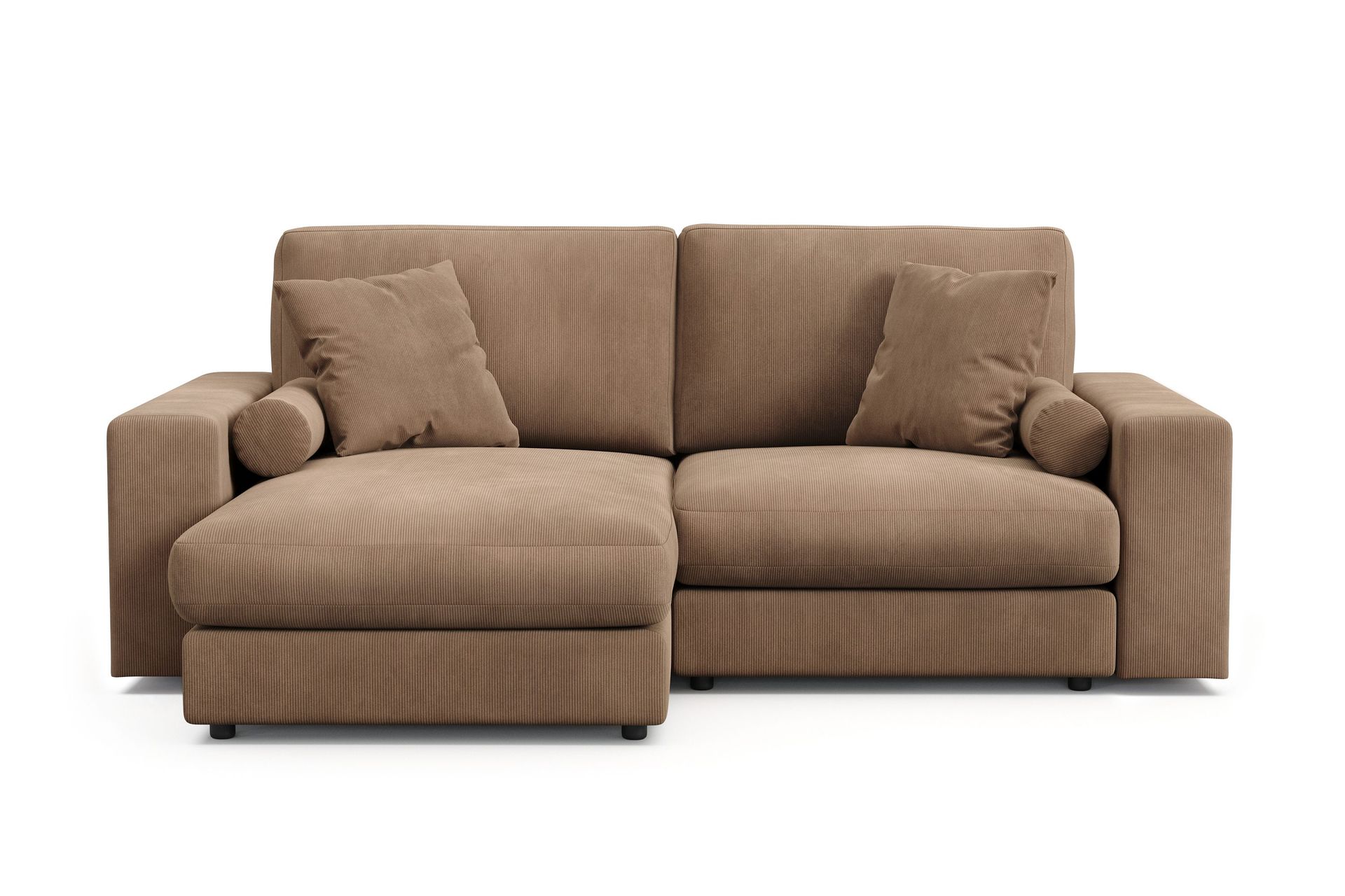 Arken Lyx 3-sits V&auml;ndbar L-formad Djup Divansoffa i Manchester - Brun