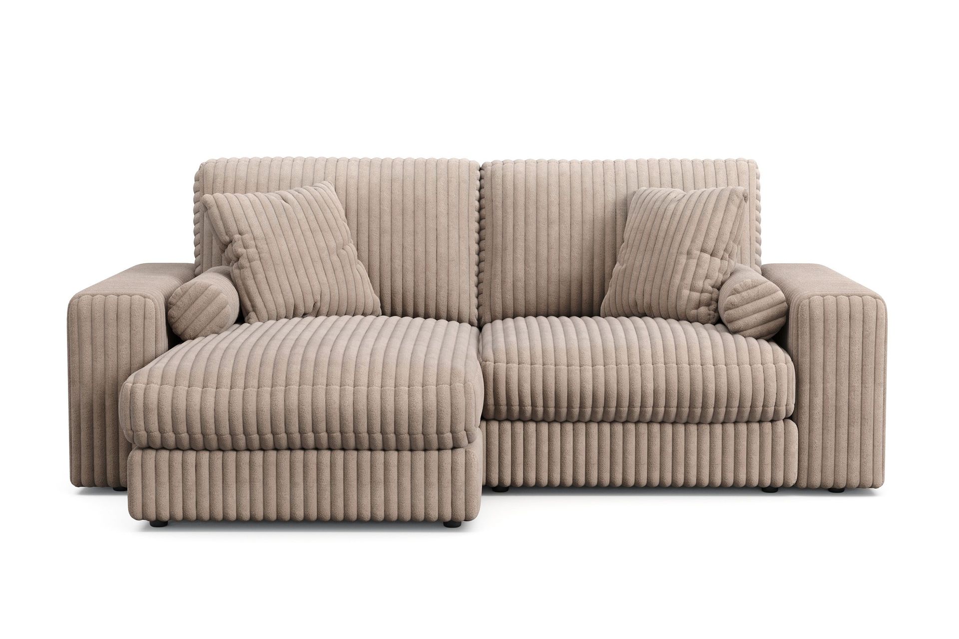 arken lyx 3-sits vändbar l-formad djup divansoffa i manchester - greige