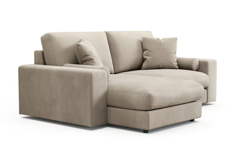 Arken Lyx 3-sits Vändbar L-formad Djup Divansoffa i Manchester - Greige - Möbler - Vardagsrum - Soffor - Divansoffa & schäslong