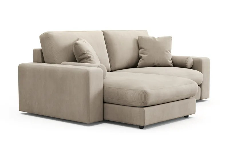 Arken Lyx 3-sits Vändbar L-formad Djup Divansoffa i Manchester - Greige - Möbler - Vardagsrum - Soffor - Divansoffa & schäslong