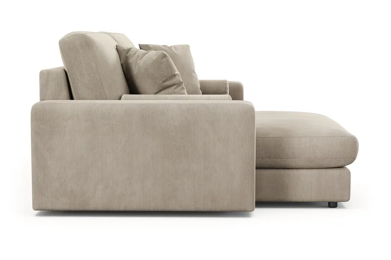 Arken Lyx 3-sits Vändbar L-formad Djup Divansoffa i Manchester - Greige - Möbler - Vardagsrum - Soffor - Divansoffa & schäslong