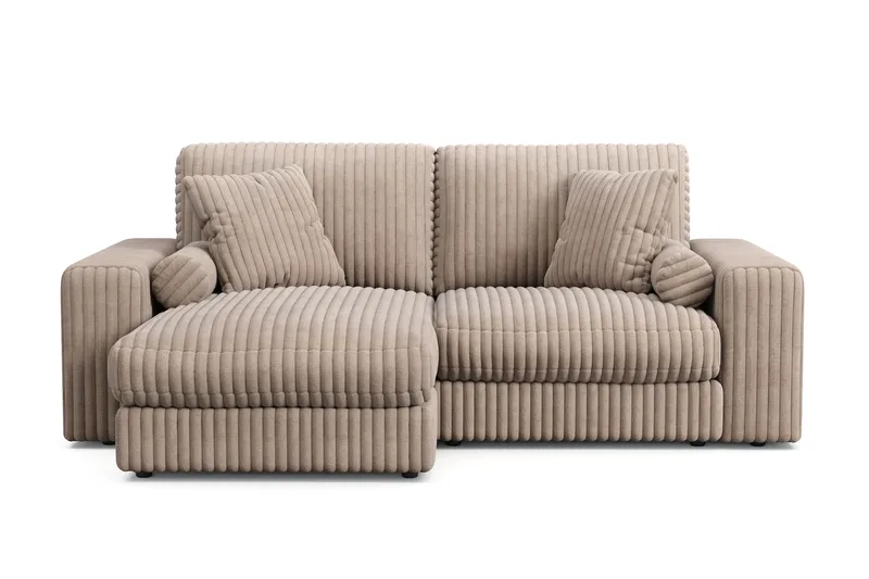 Arken Lyx 3-sits Vändbar L-formad Djup Divansoffa i Manchester - Greige - Möbler - Vardagsrum - Soffor - Divansoffa & schäslong