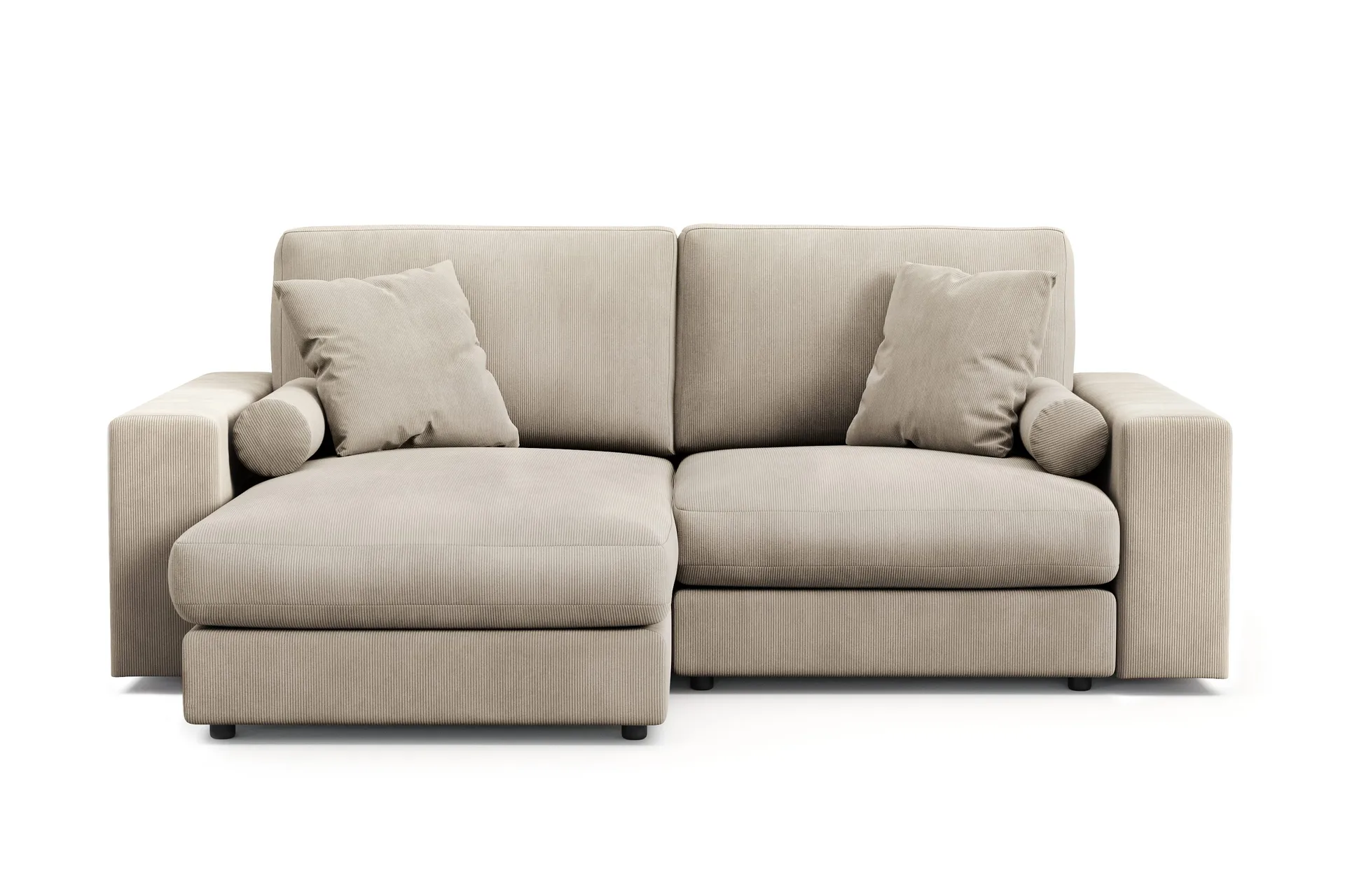 arken lyx 3-sits vändbar l-formad djup divansoffa i manchester - greige