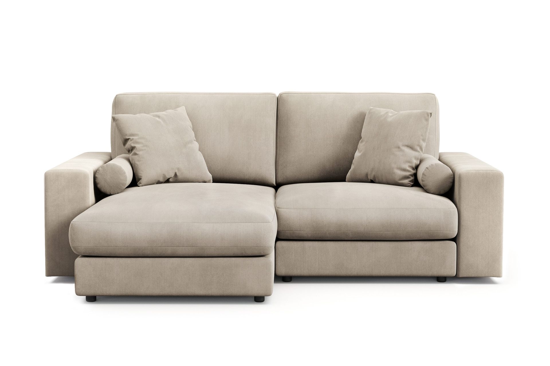 arken lyx 3-sits vändbar l-formad djup divansoffa i manchester - greige