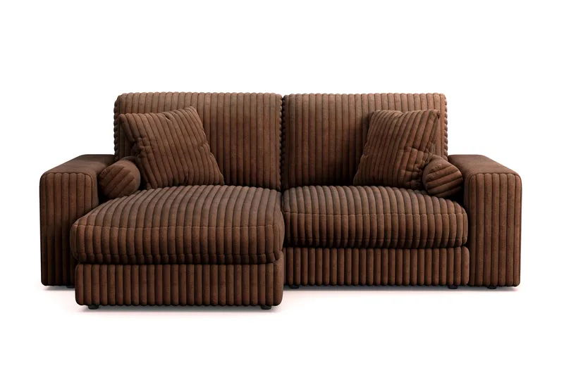 Arken Lyx 3-sits Vändbar L-formad Djup Divansoffa i Manchester - Mörkbrun - Möbler - Vardagsrum - Soffor - Divansoffa & schäslong