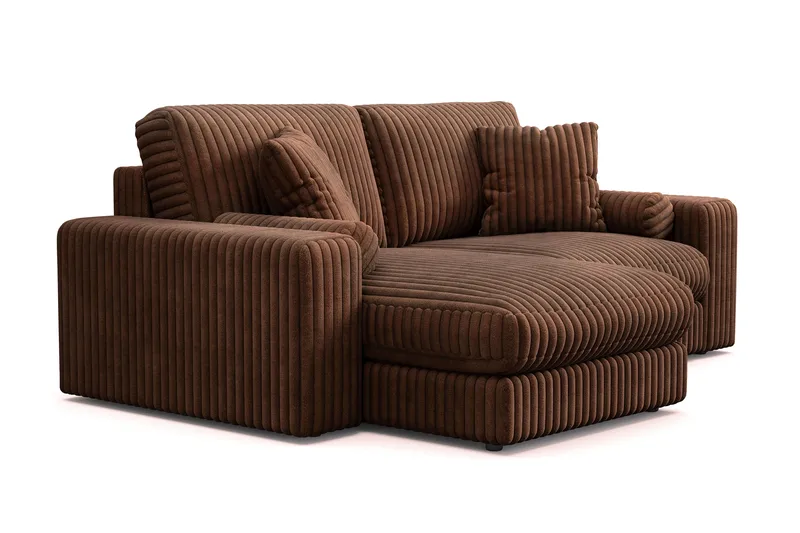 Arken Lyx 3-sits Vändbar L-formad Djup Divansoffa i Manchester - Mörkbrun - Möbler - Vardagsrum - Soffor - Divansoffa & schäslong