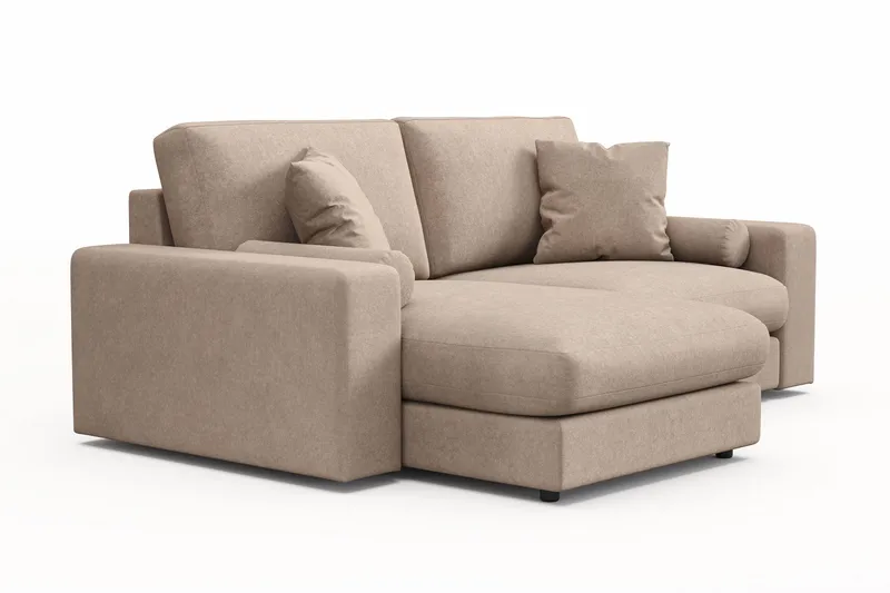 Arken Lyx 3-sits Vändbar L-formad Djup Divansoffa i Tyg - Beige - Möbler - Vardagsrum - Soffor - Divansoffa & schäslong
