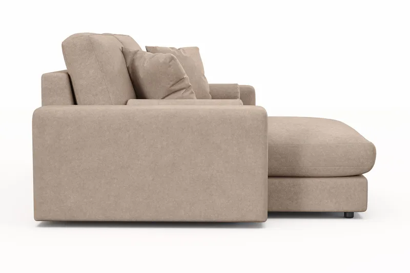Arken Lyx 3-sits Vändbar L-formad Djup Divansoffa i Tyg - Beige - Möbler - Vardagsrum - Soffor - Divansoffa & schäslong
