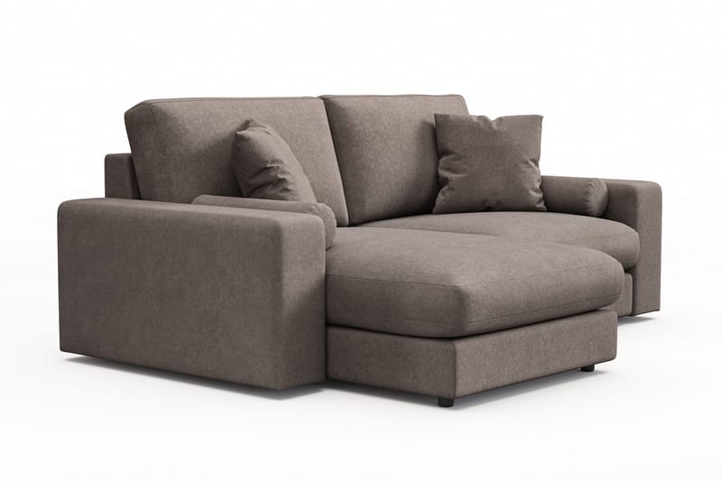 Arken Lyx 3-sits Vändbar L-formad Djup Divansoffa i Tyg - Brun - Möbler - Vardagsrum - Soffor - Divansoffa & schäslong
